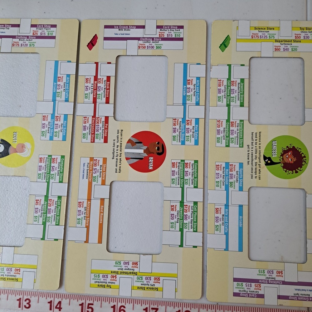 (4) Milton Bradley 2005 MALL MADNESS Board Game REPLACEMENT PURCHASE CARDS - Picture 4 of 10